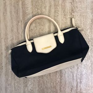 Navy + White classic handbag